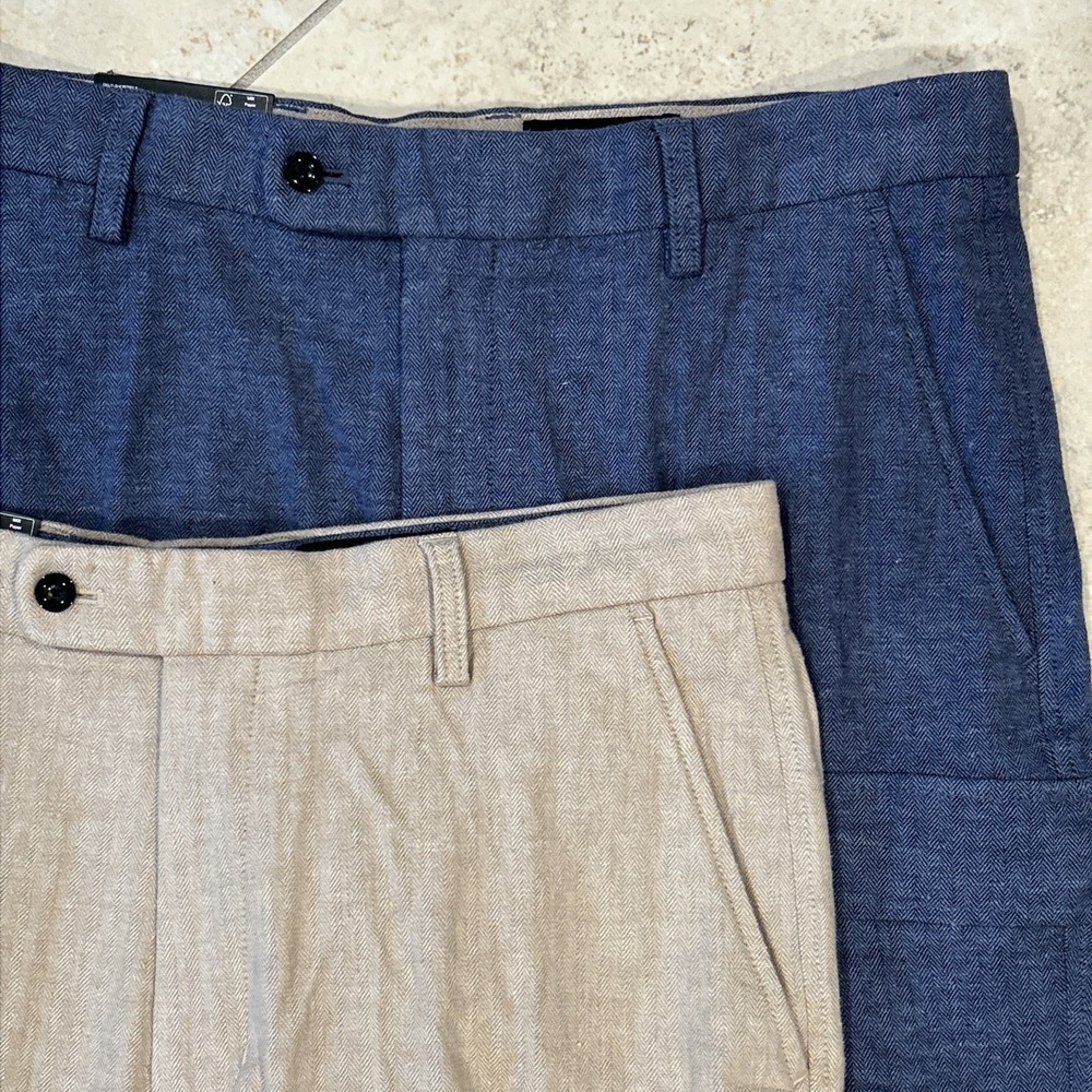 Lot of 2 Dunning Golf Performance Shorts Men 34 Cargo Chino Tweed Stretch Preppy